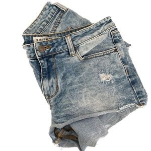 Distressed Denim Shorts